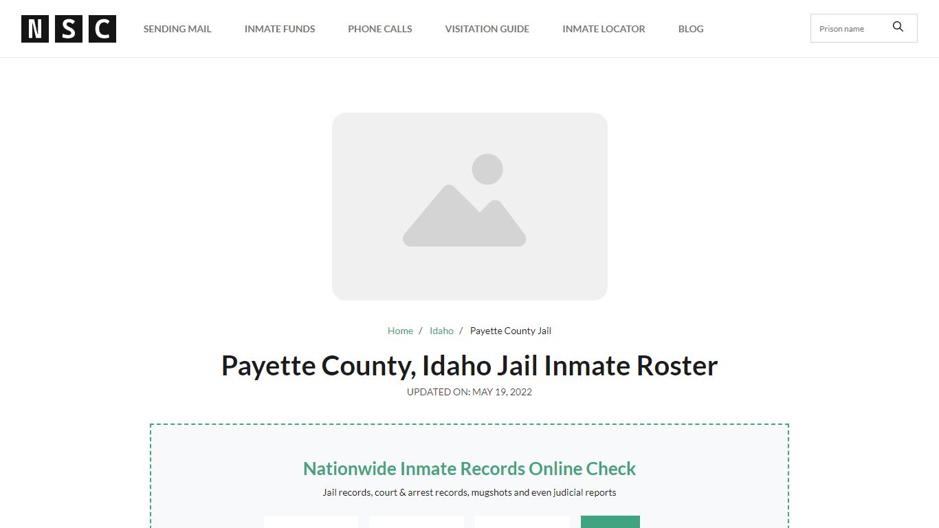 Payette County, Idaho Jail Inmate Roster